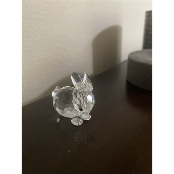 Swarovski Mini Laying/Resting Rabbit 1 3/8" #7678NR030 - Vtg, Retired, Box - Picture 2 of 7